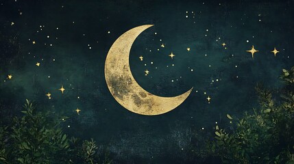 Fototapeta premium moon and stars