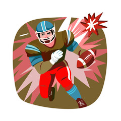 A flat style illustration of ball sport 