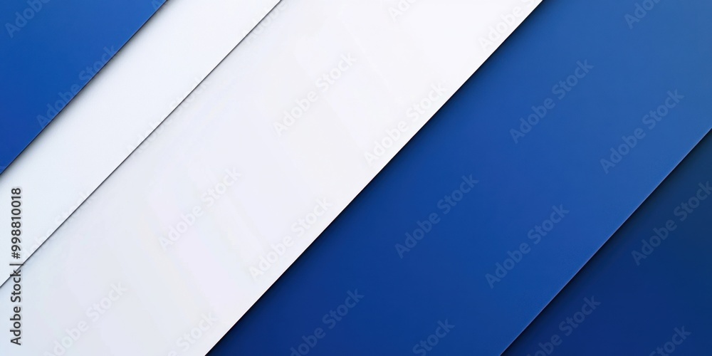Poster blue and white background with diagonal lines generative ai