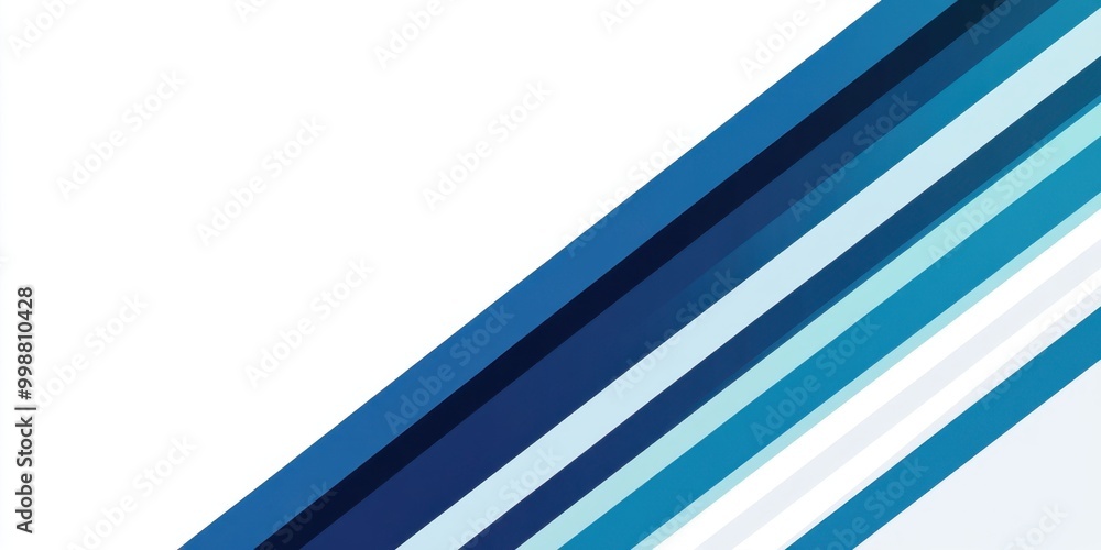 Poster blue and white background with diagonal lines, in a flat design style the background is a simple geo