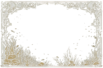 PNG Under the sea backgrounds pattern frame.