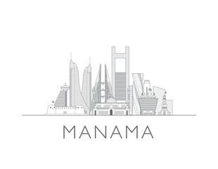 Fototapeta premium Colombo Sri Lanka City cityscape illustration skyline drawing