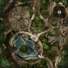 DnD map, RPG maps, Fantasy battle map