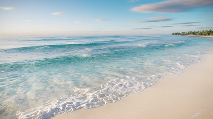 Obraz premium pale blue sea surface with waves splash white foam and bubbles at high tide and surf abstract background