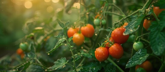 Friendly Family Weed Tomatoes Work In The Garden High Quality Photo