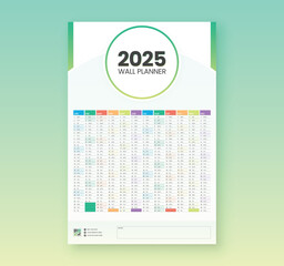 2025 calendar and planner with beautiful multiple colors