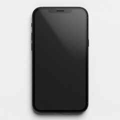 Modern smartphone with black screen and sleek design isolated on white background
