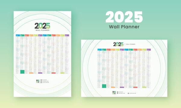 2025 calendar and planner with beautiful multiple colors