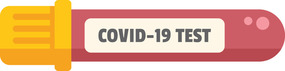 Blood sample test tube containing blood, being analyzed for coronavirus infection