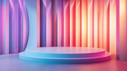 Modern Creative Flat Podium.