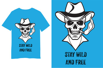 head skull t-shirt vector illustration