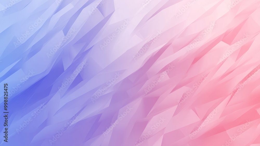 Poster abstract geometric background with a gradient of blue and pink. it has a smooth and calming effect.