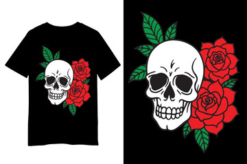 head skull t-shirt vector illustration