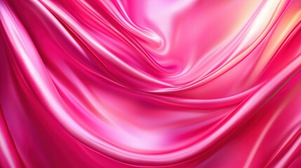 Fototapeta premium Pink fabric in close-up, large swaths at base