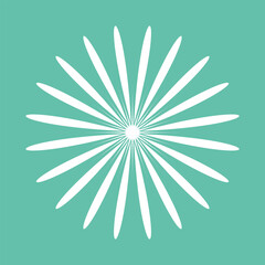 Obraz premium Chamomile icon . White daisy chamomile. Cute round flower plant collection. Growing concept. Love card symbol. Flat design. Vector illustration. EPS 10/AI