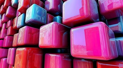 Abstract 3D Cube Art Collection: Geometric Designs, Textures, and Colorful Patterns