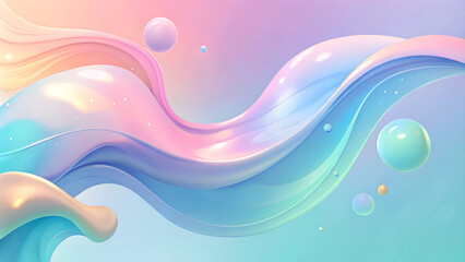 Fototapeta premium Abstract fluid motion pastel soft color, colorful abstract pattern wave