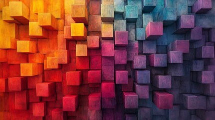 Abstract 3D Cube Art Collection: Geometric Designs, Textures, and Colorful Patterns