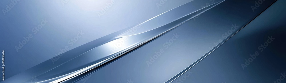 Poster blue background with a silver geometric frame for text and decoration, a blue background design temp