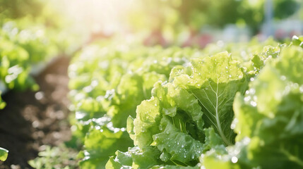 close up of a plant salad in organic gaden
