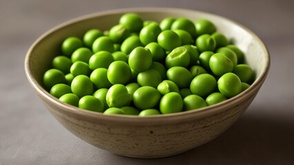  Fresh green peas in a bowl ready for a healthy meal