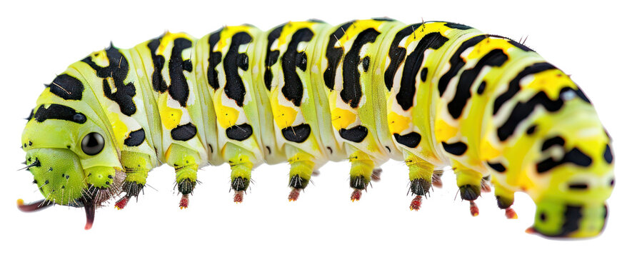 PNG Swallow tail butterfly caterpillar animal insect white background.