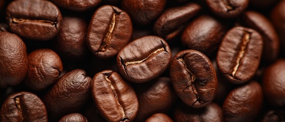 Obraz premium A pile of coffee beans stacked upon another larger pile