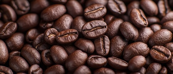 Obraz premium A pile of coffee beans stacked upon another larger pile