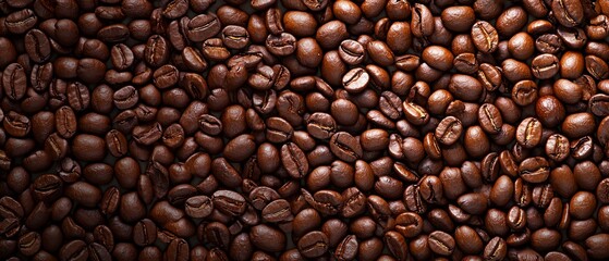  A towering pile of coffee beans, with one atop the other