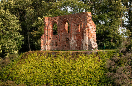 ruins of the church in Trzęsacz,Poland.