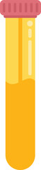 Test tube containing a yellow chemical solution, ideal for scientific or medical visuals