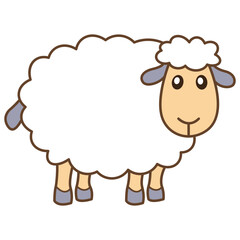 Cute Sheep Animal Clipart