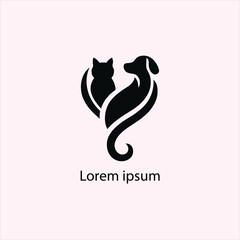 cat and dog vector logo set , animal, pet, illustration, vector, cat, 