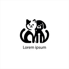 cat and dog vector logo set , animal, pet, illustration, vector, cat, 