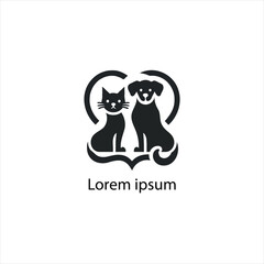 cat and dog vector logo set , animal, pet, illustration, vector, cat, 