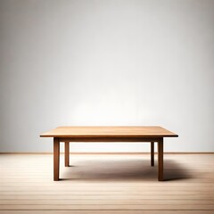 Fototapeta premium Wooden board empty table in front of blurred background. Perspective brown wood over blur in coffee shop - can be used for display or montage your products.Mock up for display of product