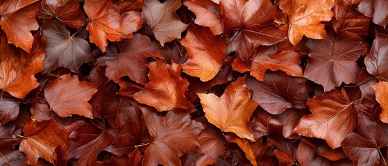  A tight shot of several leaves scattered on the ground, with a cell phone positioned in their midst