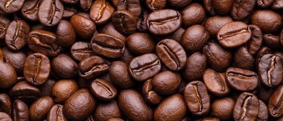 Obraz premium A mound of coffee beans with a sizeable cluster in the center