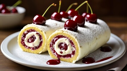  Deliciously decadent cherrytopped dessert ready to be savored