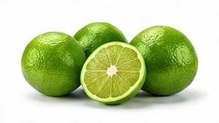  Fresh lime slices ready to zest
