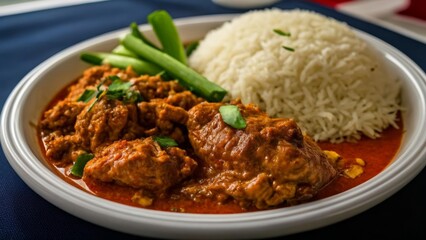  Delicious Asian cuisine with rice and stirfry