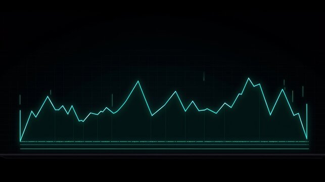  a digital screen showcasing a floating line graph, representing a rate cut in financial markets