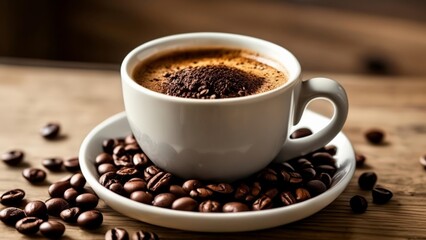 Fototapeta premium Aromatic coffee a moment of tranquility