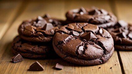Fototapeta premium Deliciously decadent chocolate chip cookies