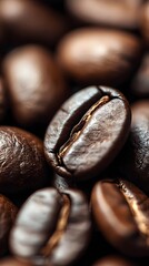 Close-up of coffee beans, macro lens