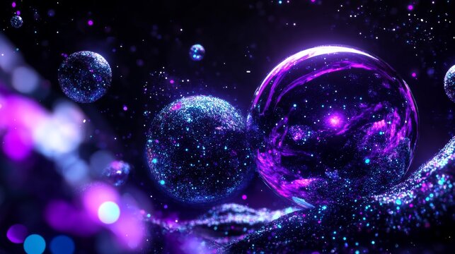 Glitch Art Logo with Space Dots, vibrant colors, abstract design, modern aesthetic, suitable for tech branding, creative projects, bold visual impact, empty area for text