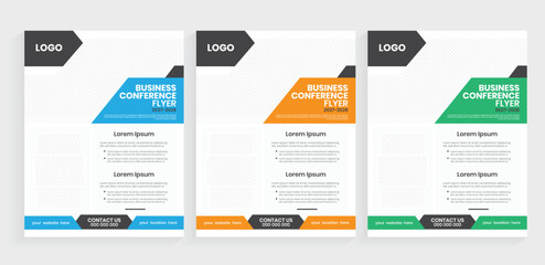 Business conference flyer template. online live webinar Business flyer, leaflet, poster, case study design, business proposal, and promotion flyer.