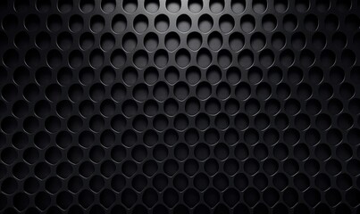 Black and white photo of a patterned surface with many small holes. The holes are evenly spaced and the surface appears to be made of metal. The photo has a somewhat eerie and mysterious feel to it