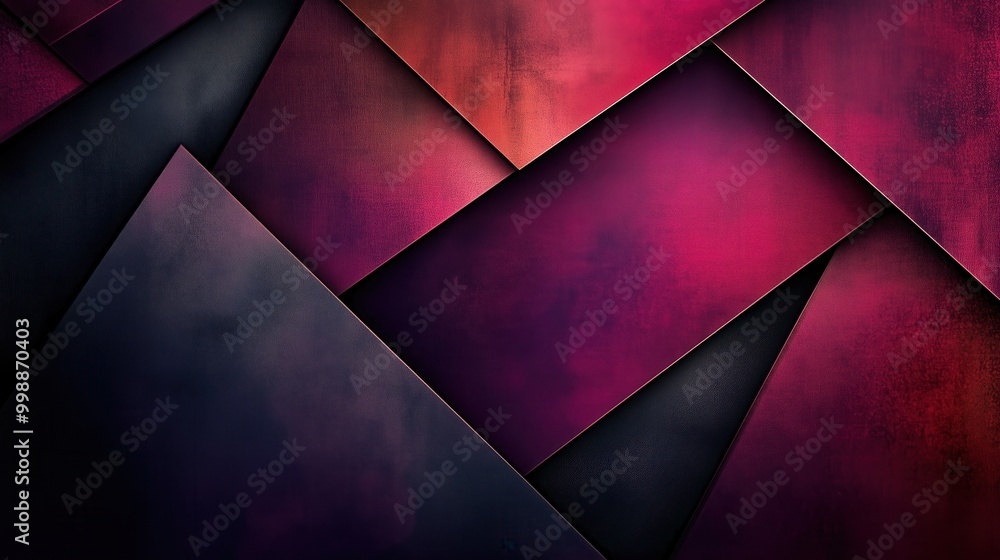 Poster colorful abstract painting with a black and red background. the painting is made up of many differen