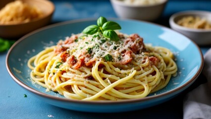  Delicious pasta dish ready to be savored
